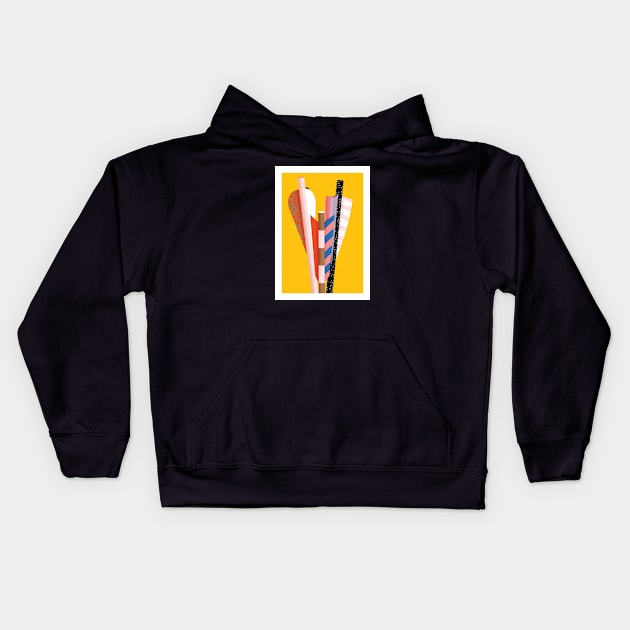 Arrows Illustration Kids Hoodie by Honeynandal